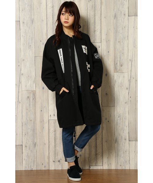 VENCEEXCHANGE（ヴァンスエクスチェンジ）の「ロングMA-1                        （MA-1・レディース・ブラック/ダークグリーン・MEDIUM）」の2枚目の写真