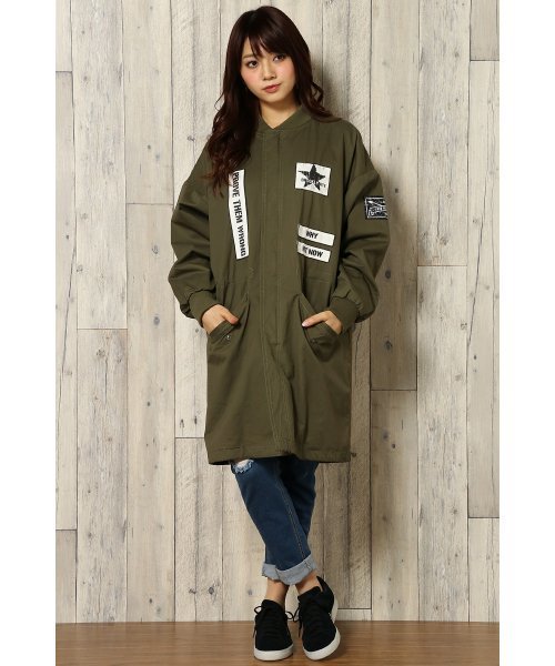 VENCEEXCHANGE（ヴァンスエクスチェンジ）の「ロングMA-1                        （MA-1・レディース・ブラック/ダークグリーン・MEDIUM）」の15枚目の写真