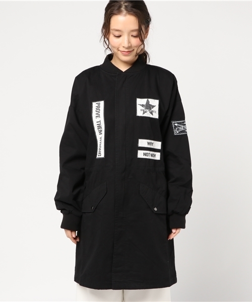 VENCEEXCHANGE（ヴァンスエクスチェンジ）の「ロングMA-1                        （MA-1・レディース・ブラック/ダークグリーン・MEDIUM）」の3枚目の写真