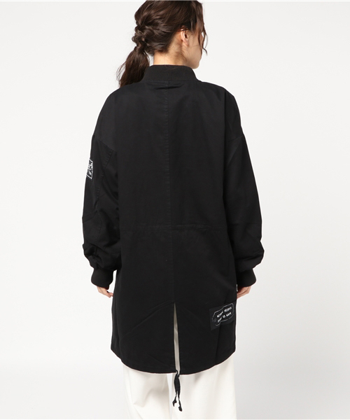 VENCEEXCHANGE（ヴァンスエクスチェンジ）の「ロングMA-1                        （MA-1・レディース・ブラック/ダークグリーン・MEDIUM）」の5枚目の写真