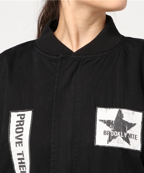 VENCEEXCHANGE（ヴァンスエクスチェンジ）の「ロングMA-1                        （MA-1・レディース・ブラック/ダークグリーン・MEDIUM）」の6枚目の写真