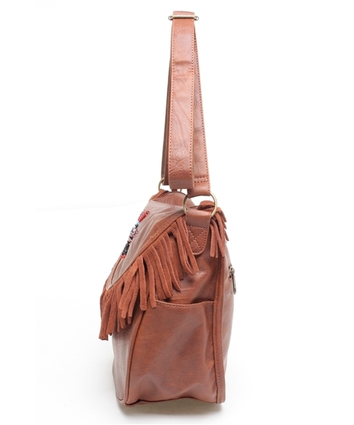 BEAMS BOY（ビームスボーイ）の「BEAMS BOY / ネイティブ ビーズ ショルダー（ショルダーバッグ・レディース・ブラウン/ネイビー・ONE SIZE）」の3枚目の写真