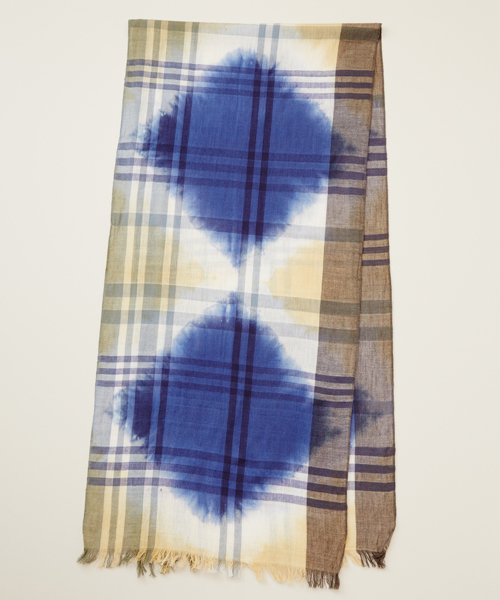 チャイハネ（チャイハネ）の「【チャイハネ】チェック柄アースストール（ストール/ショール・レディース・ブルー/レッド/ブラウン・FREE）」の7枚目の写真