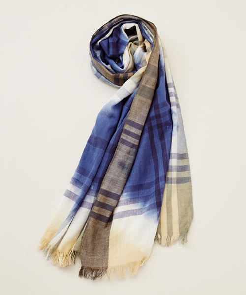 チャイハネ（チャイハネ）の「【チャイハネ】チェック柄アースストール（ストール/ショール・レディース・ブルー/レッド/ブラウン・FREE）」の8枚目の写真