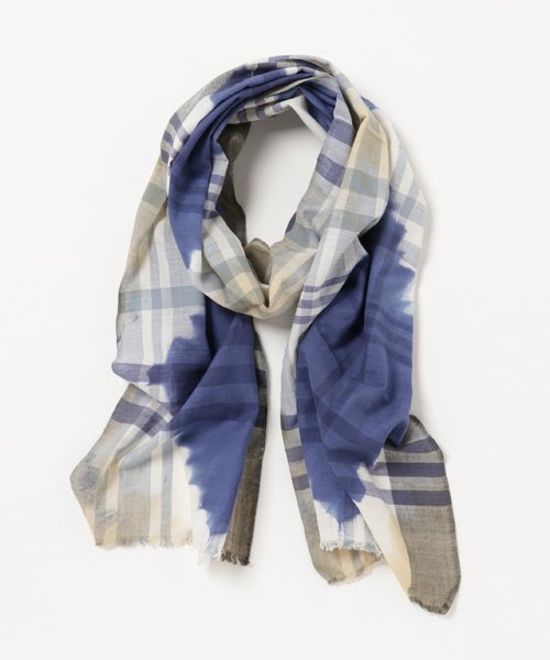 チャイハネ（チャイハネ）の「【チャイハネ】チェック柄アースストール（ストール/ショール・レディース・ブルー/レッド/ブラウン・FREE）」の2枚目の写真