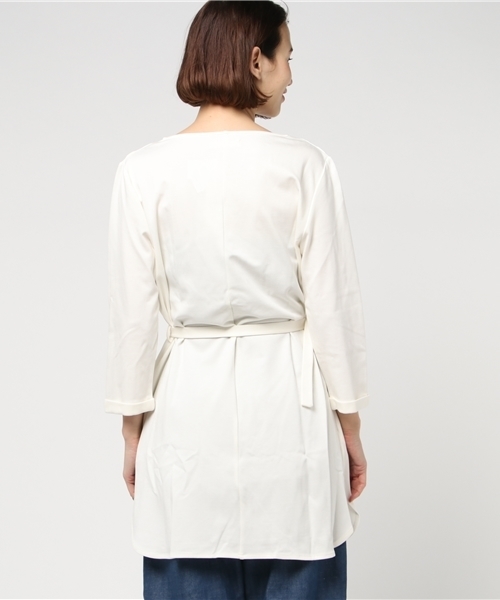 Bou Jeloud(ブージュルード)の「ダブルVネックポンチチュニック(チュニック・レディース・ネイビー/オレンジ/オフホワイト/ブルー・FREE)」の7枚目の写真