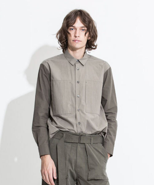 DOMENICO+SAVIO(ドメニコアンドサビオ)の「DOMENICO+SAVIO BICOLOR SHIRT(シャツ/ブラウス・メンズ・ホワイト系その他/カーキオリーブ・46)」の2枚目の写真
