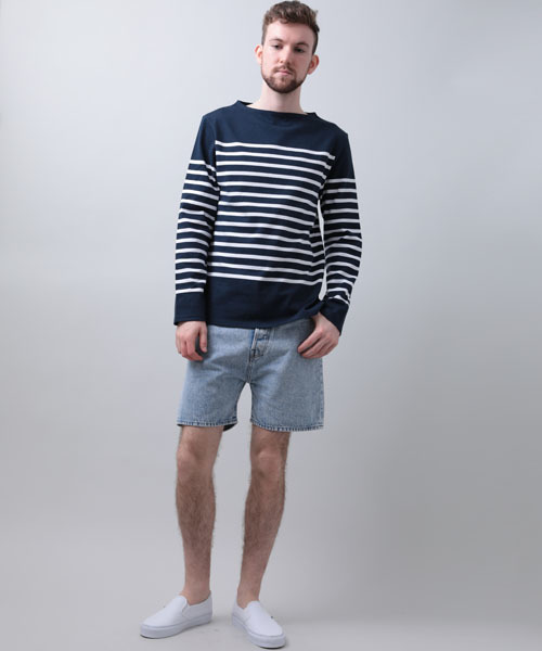 Denime（ドゥニーム）の「CONE MILS DENIM デニムリラックスショートパンツ（デニムパンツ・メンズ・インディゴブルー/ケミカルウォッシュ・SMALL/LARGE/MEDIUM）」の9枚目の写真