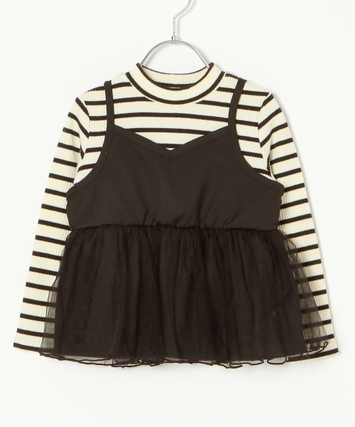 GLOBAL WORK（グローバルワーク）の「【キッズ】キャミレイヤードプルオーバー長袖/765008（Tシャツ/カットソー・キッズ・レッド/ネイビー/ブラック・MEDIUM/SMALL/LARGE/X-LARGE/XX-LARGE）」の2枚目の写真