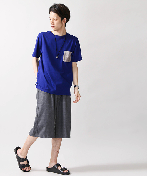 WEGO(ウィゴー)の「WEGO/パイルジャガードポケットTシャツ(Tシャツ/カットソー・メンズ・ホワイト/ロイヤルブルー/イエロー/サックスブルー・LARGE/MEDIUM)」の6枚目の写真