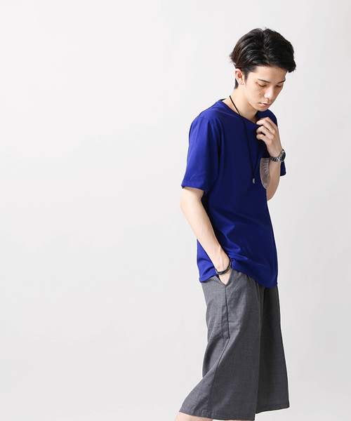 WEGO(ウィゴー)の「WEGO/パイルジャガードポケットTシャツ(Tシャツ/カットソー・メンズ・ホワイト/ロイヤルブルー/イエロー/サックスブルー・LARGE/MEDIUM)」の7枚目の写真