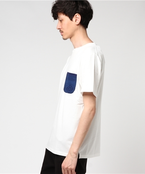 WEGO(ウィゴー)の「WEGO/パイルジャガードポケットTシャツ(Tシャツ/カットソー・メンズ・ホワイト/ロイヤルブルー/イエロー/サックスブルー・LARGE/MEDIUM)」の14枚目の写真