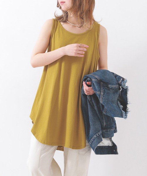 n'OrLABEL（ノアールレーベル）の「『着回しシンプルシャツ型タンクトップ』（タンクトップ・レディース・グレー/杢グレー/ブルー/ブラック/ベージュ/ネイビー/ホワイト/グリーン/レッド/ブルー系その他/ピンク/カーキ/モカ/スモークピンク/チャコールグレー/マスタード/グレイッシュブルー/ピンク系その他/ダークグレー/グレイッシュベージュ/ラベンダー/ブルーグリーン・2/1）」の18枚目の写真