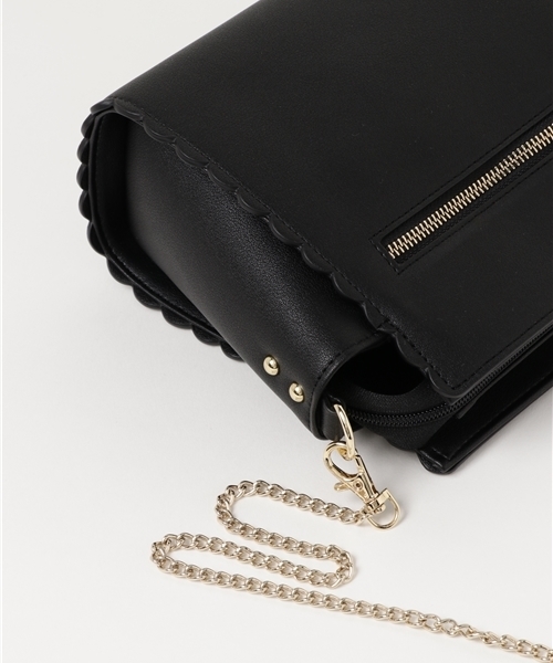 Heather（ヘザー）の「ＰＵスカラップショルダー 765701（ショルダーバッグ・レディース・ブラック/ブラウン系その他/ホワイト・FREE）」の5枚目の写真