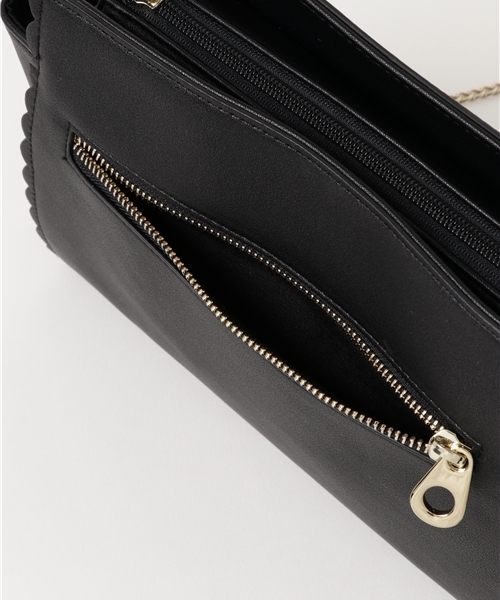 Heather（ヘザー）の「ＰＵスカラップショルダー 765701（ショルダーバッグ・レディース・ブラック/ブラウン系その他/ホワイト・FREE）」の6枚目の写真