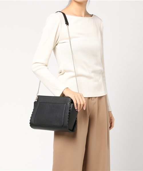 Heather（ヘザー）の「ＰＵスカラップショルダー 765701（ショルダーバッグ・レディース・ブラック/ブラウン系その他/ホワイト・FREE）」の10枚目の写真