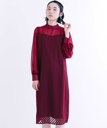 merlot plus | ドビーシフォンワンピース000-7778(ドレス)