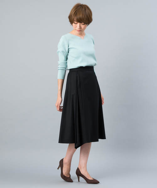 RIVE DROITE（リヴドロワ）の「ハートネックプルオーバー（ニット/セーター・レディース・オフホワイト/ブラック/ミント/ベージュ・FREE）」の10枚目の写真