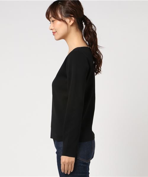 RIVE DROITE（リヴドロワ）の「ハートネックプルオーバー（ニット/セーター・レディース・オフホワイト/ブラック/ミント/ベージュ・FREE）」の7枚目の写真