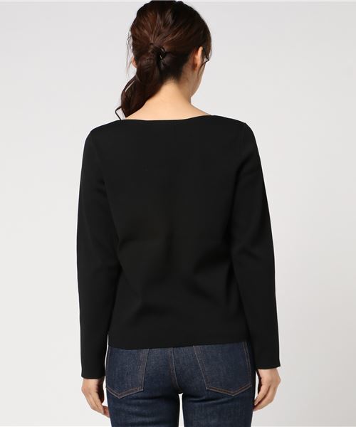 RIVE DROITE（リヴドロワ）の「ハートネックプルオーバー（ニット/セーター・レディース・オフホワイト/ブラック/ミント/ベージュ・FREE）」の5枚目の写真