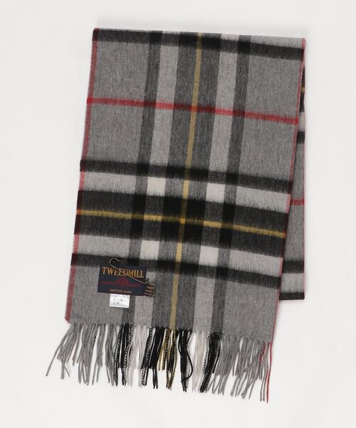 TWEED MILL（ツイードミル）の「[TWEED MILL/ツイードミル] 70×190 大判ウールストール（ストール/ショール・レディース・ネイビー/ライトブラウン/シルバーグレー/ホワイト×ブラック/ブルー系その他/キャメル/レッド系その他/チェック/レッド系その他2/ブラウン系その他/チャコールグレー/ブラック系その他/グレー系その他/ホワイト系その他/グレー系その他2/グレー系その他3/グレー系その他4/イエロー×ブラック/ブラウン系その他2/レッド系その他3/ブラック/ベージュ/オレンジ/グリーン系その他/ロイヤルブルー/ベージュ系その他/ブラウン系その他3/グリーン系その他3/グリーン系その他2/ラベンダー・F）」の9枚目の写真