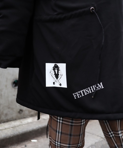 セール】【ビッグシルエット】FETISH ART ビッグモッズコート