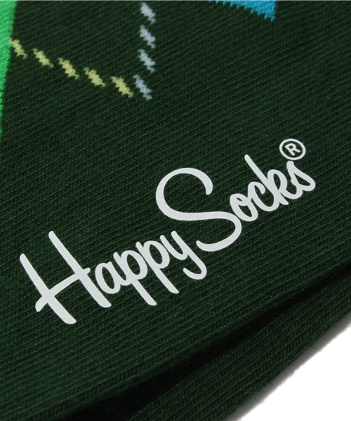 Happy Socks（ハッピーソックス）の「Happy Socks/ARGYLE（ソックス/靴下・メンズ・ブラック/グリーン/ブルー/ピンク・FREE）」の7枚目の写真