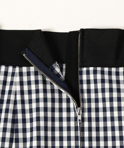 ダリア dahl'ia 黒×白×グレー レディース チェック柄 ワンピース ダリア dahl´ia 長袖 カットソー プルオーバー ブラウス トップス