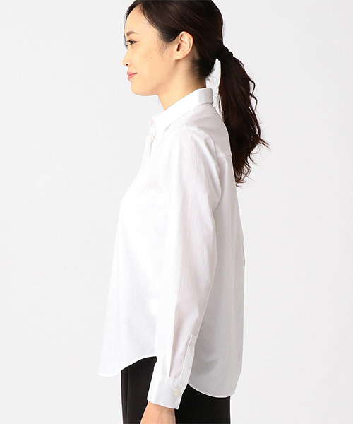 COMME CA ISM(コムサイズム)の「ドビー織りのホワイトシャツ(シャツ/ブラウス・レディース・ホワイト・SMALL/MEDIUM/LARGE)」の3枚目の写真