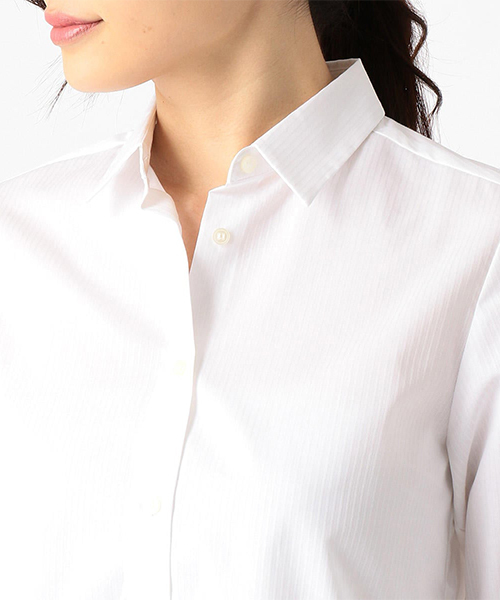 COMME CA ISM(コムサイズム)の「ドビー織りのホワイトシャツ(シャツ/ブラウス・レディース・ホワイト・SMALL/MEDIUM/LARGE)」の6枚目の写真