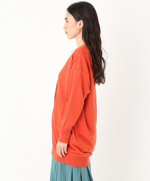 niko and...（ニコアンド）の「リネンロングカーディガン【niko and ...】（カーディガン/ボレロ・レディース・ライトグレー/ネイビー/オレンジ・LARGE/MEDIUM）」の9枚目の写真