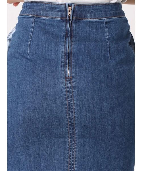 dazzlin(ダズリン)の「デニムスリットナロースカート(デニムスカート・レディース・ネイビー/インディゴブルー・MEDIUM/SMALL)」の18枚目の写真