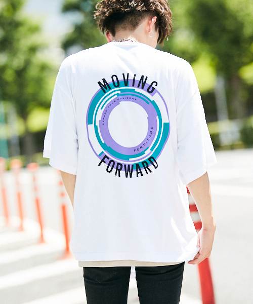 kutir（クティール）の「CIRCLE LOGO EX BIG TEE/ サークルロゴスーパービッグTシャツ（Tシャツ/カットソー・メンズ・ホワイト/ブラック・MEDIUM/LARGE）」の2枚目の写真