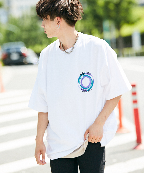 kutir（クティール）の「CIRCLE LOGO EX BIG TEE/ サークルロゴスーパービッグTシャツ（Tシャツ/カットソー・メンズ・ホワイト/ブラック・MEDIUM/LARGE）」の7枚目の写真