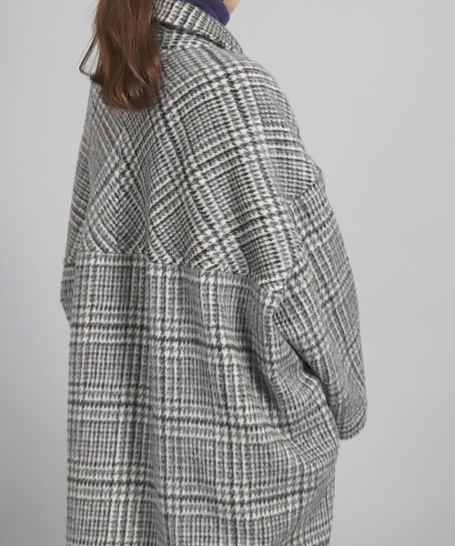 Honnete（オネット）の「[ Honnet ] ラウンドカラーチェックコート