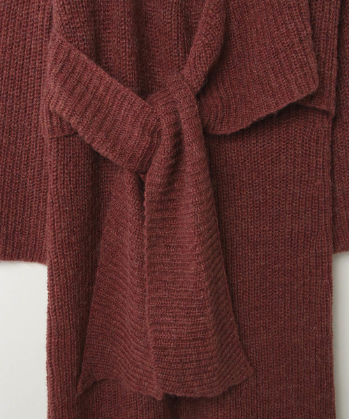 VENCEEXCHANGE(ヴァンスエクスチェンジ)の「カシュクールニットワンピース(ワンピース・レディース・ダークグリーン/ブラウン/ボルドー・MEDIUM)」の4枚目の写真