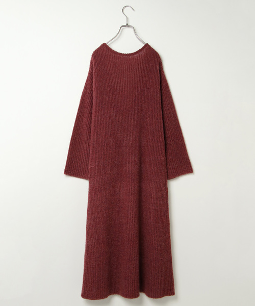 VENCEEXCHANGE(ヴァンスエクスチェンジ)の「カシュクールニットワンピース(ワンピース・レディース・ダークグリーン/ブラウン/ボルドー・MEDIUM)」の6枚目の写真