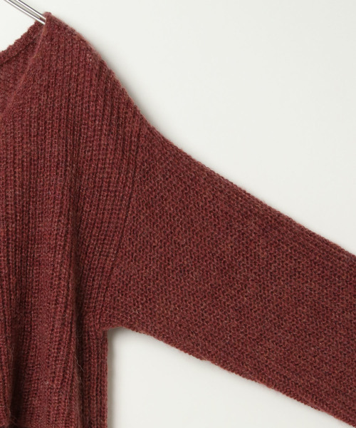 VENCEEXCHANGE(ヴァンスエクスチェンジ)の「カシュクールニットワンピース(ワンピース・レディース・ダークグリーン/ブラウン/ボルドー・MEDIUM)」の7枚目の写真
