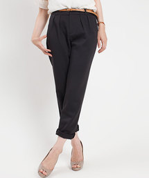 NANO universe | ベルト付き２タックパンツ(スラックス)