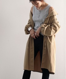 classicalelf | ノーカラースプリングコート(トレンチコート)