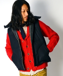 SHIPS | SHIPS AUTHENTIC: “GORE-TEX”【WIND STOPPER】 ダウンベスト(グレー・ネイビー)(ダウンベスト)