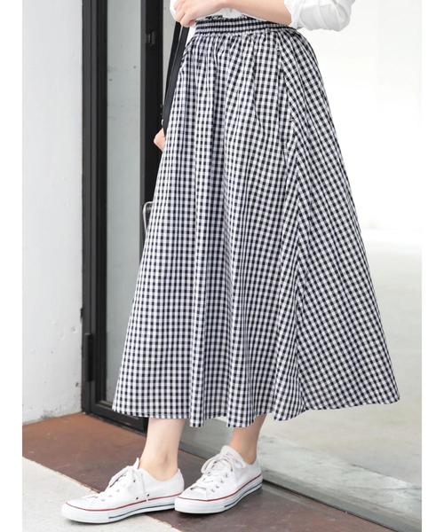 AMERICAN HOLIC（アメリカンホリック）の「ロングギャザースカート（スカート・レディース・イエロー系その他3/その他16/ブルー系その他4/その他15/チェック・FREE）」の12枚目の写真