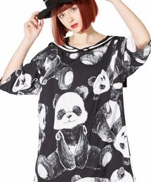 ビッグヌイグルミパンダラインセーラーTシャツ -メガビッグ-