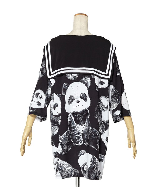 ankoROCK(アンコロック)の「ビッグヌイグルミパンダラインセーラーTシャツ -メガビッグ-(Tシャツ/カットソー・メンズ・A・ONE SIZE)」の12枚目の写真