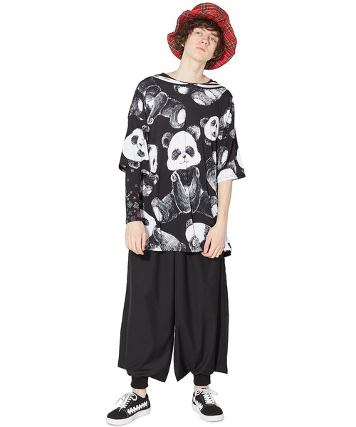 ankoROCK(アンコロック)の「ビッグヌイグルミパンダラインセーラーTシャツ -メガビッグ-(Tシャツ/カットソー・メンズ・A・ONE SIZE)」の3枚目の写真