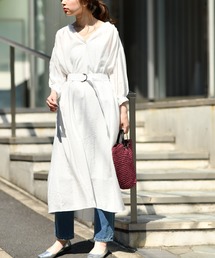 natural couture | たっぷりギャザーシャツワンピ(ワンピース)