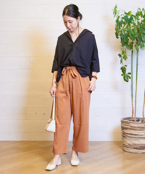 B.I.D.（ビーアイディー）の「BID / Volume Dolman Shirts（シャツ/ブラウス・レディース・ブルー系その他/カーキ/ホワイト×ブラック/ブラック/オフホワイト・FREE）」の18枚目の写真