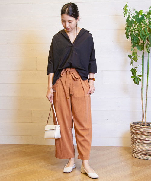 B.I.D.（ビーアイディー）の「BID / Volume Dolman Shirts（シャツ/ブラウス・レディース・ブルー系その他/カーキ/ホワイト×ブラック/ブラック/オフホワイト・FREE）」の19枚目の写真