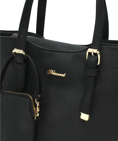 DISCOAT（ディスコート）の「【Discoat】ポーチ付2WAYトート（トートバッグ・レディース・アイボリー/ベージュ/ブラック/ピンク・ﾌﾘ-）」の13枚目の写真