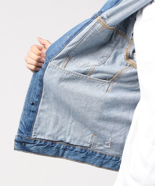 Calvin Klein Jeans（カルヴァンクラインジーンズ）の「トラッカー ジーンズ デニム ジャケット（デニムジャケット・メンズ・インディゴブルー・M/L/S）」の4枚目の写真